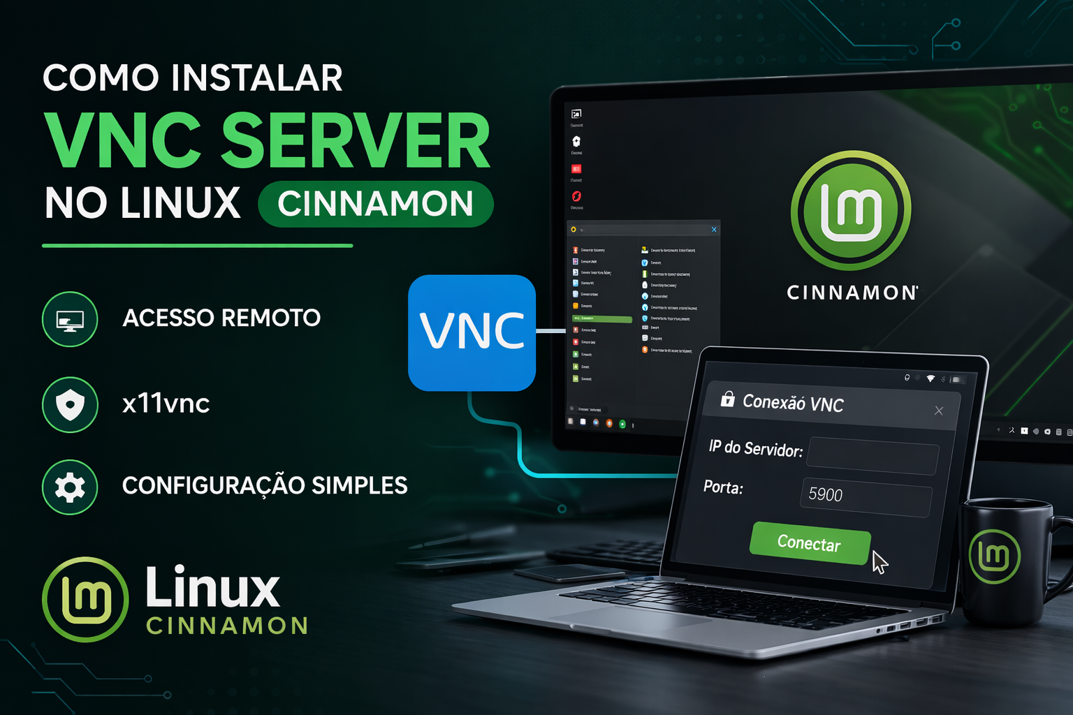 Instalar VNC Server no Linux Cinnamon (x11vnc)